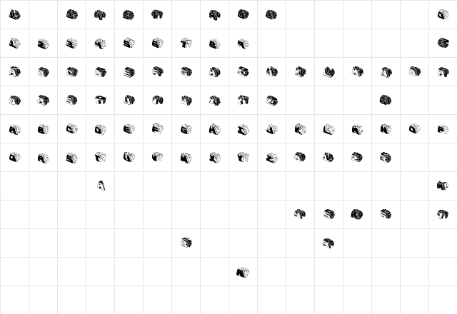 TypeBoxesRoundedTwo Regular Character Map