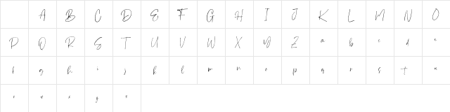 Steven mattew Regular Character Map