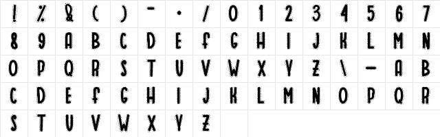 SWEETY CHEESE Regular Character Map
