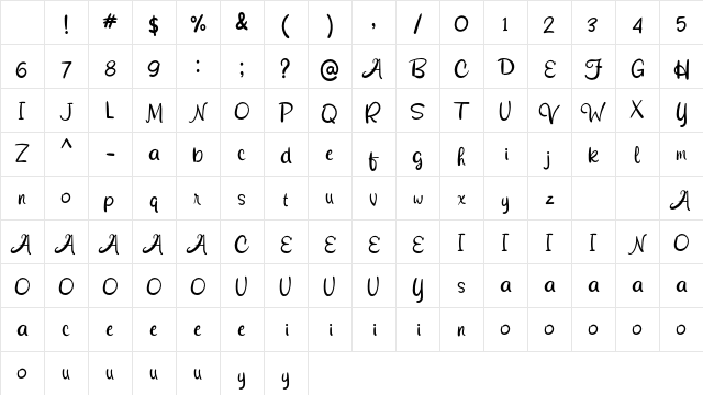 Cooking Water Regular Character Map Cooking Water Regular Character Map