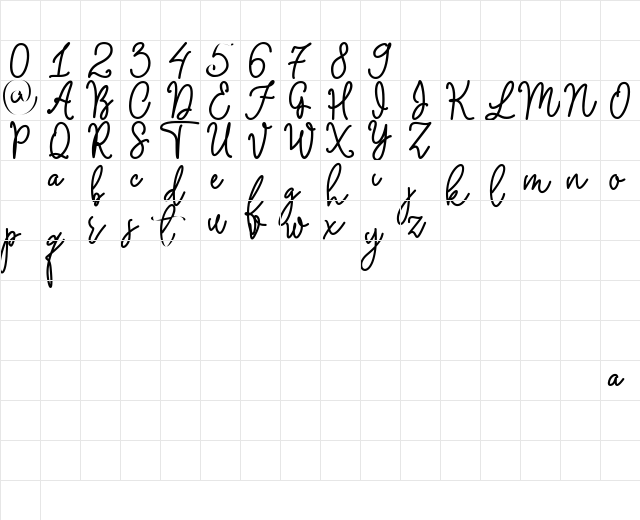 Rodriguez Monoline Demo Regular Character Map Rodriguez Monoline Demo Regular Character Map
