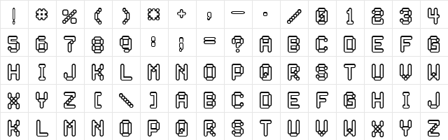 Rocketman Regular Character Map Rocketman Regular Character Map