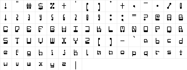 Microchip Regular Character Map Microchip Regular Character Map