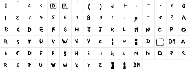Devotion Regular Character Map
