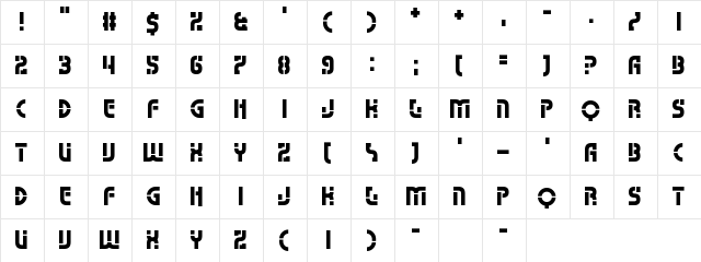 Namso Regular Character Map