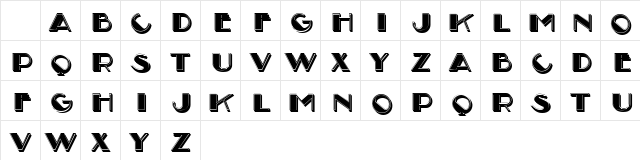 Wasco Regular Character Map Wasco Regular Character Map
