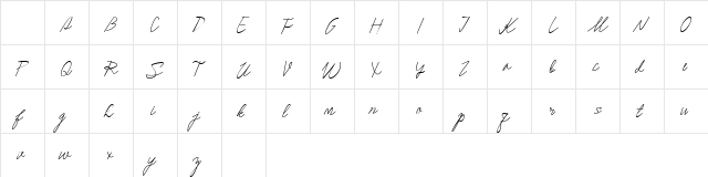Sholeha Regular Character Map