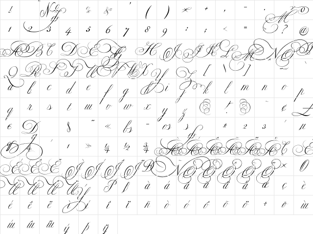 Ekaterina Velikaya One Regular Character Map