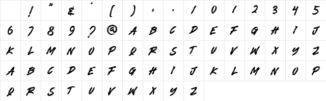 WONDERKID Regular Character Map WONDERKID Regular Character Map