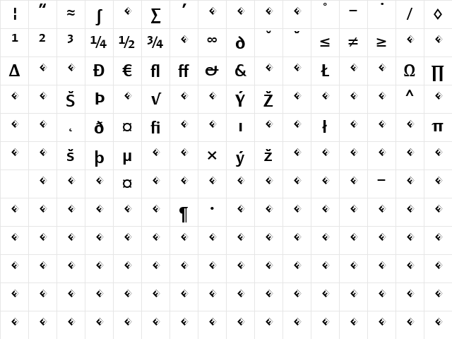 PageSans-DemiBoldExpert Regular Character Map