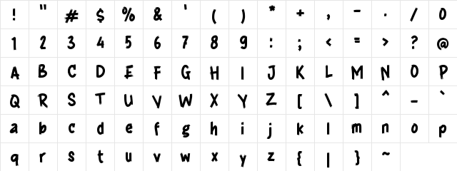 g Grest Regular Character Map