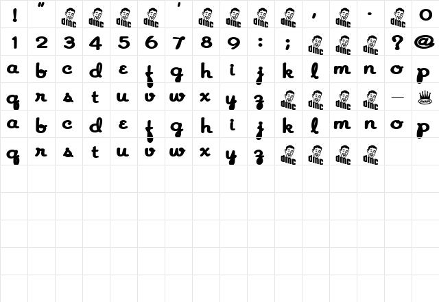 EZBake Regular Character Map EZBake Regular Character Map