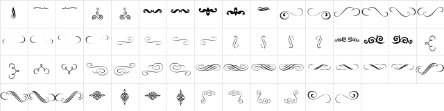 Nymphette Regular Character Map