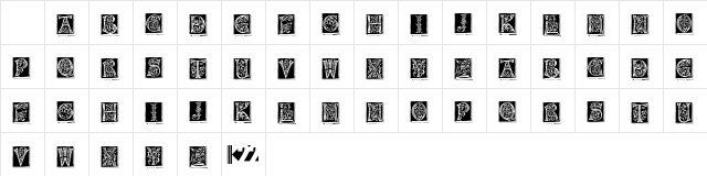 Napoli Initials Regular Character Map