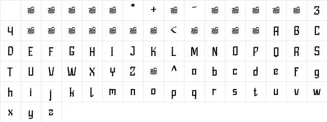RHESON Regular Character Map