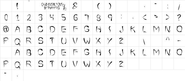 o-wee-ental Regular Character Map