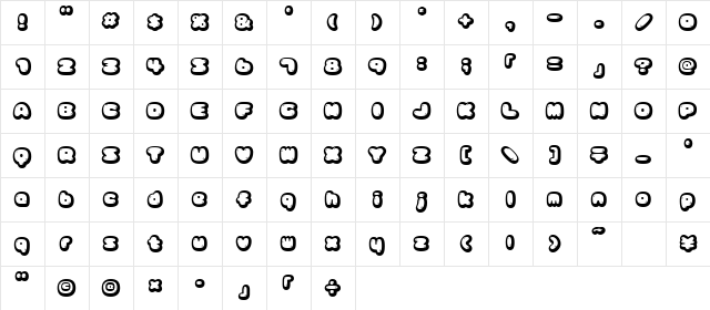 CoppepanJamAl Regular Character Map CoppepanJamAl Regular Character Map