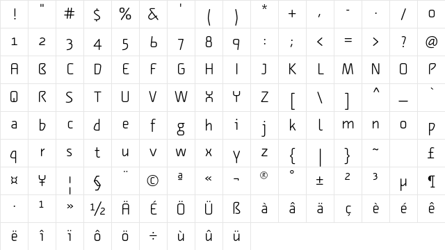 AlegaGreek-Light Regular Character Map AlegaGreek-Light Regular Character Map