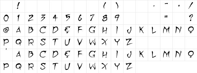 007 Regular Character Map