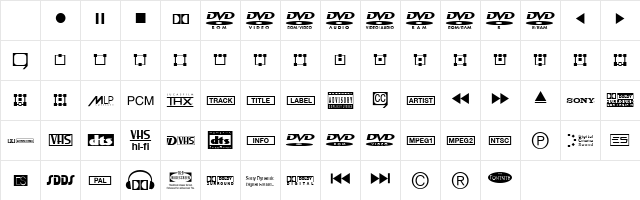 CombiSymbols DV Regular Character Map
