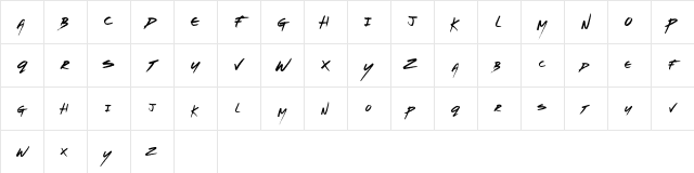 Refuge Regular Character Map Refuge Regular Character Map
