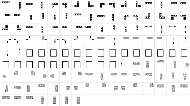 ByDesign Borders2 Regular Character Map