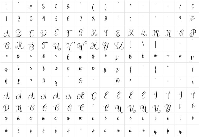 Jacyking Regular Character Map