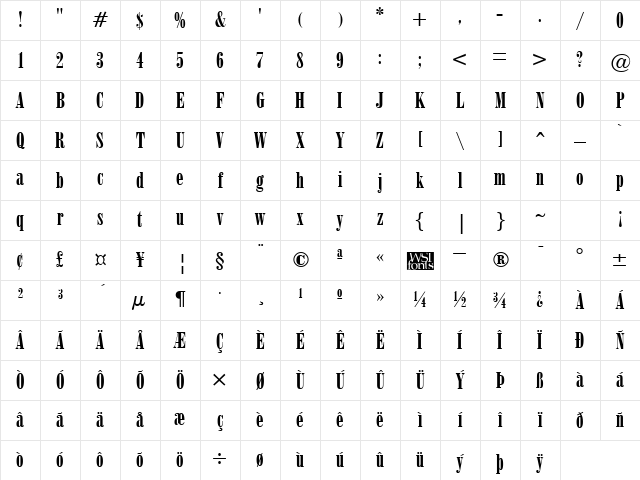 Obelisk Regular Character Map Obelisk Regular Character Map