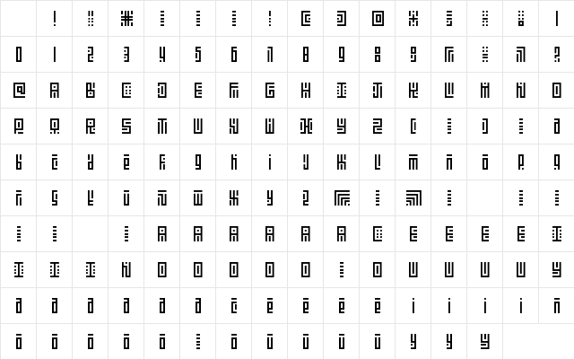 Kufication Regular Character Map Kufication Regular Character Map