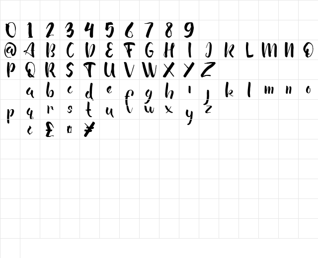 Ale Ale DEMO Regular Character Map