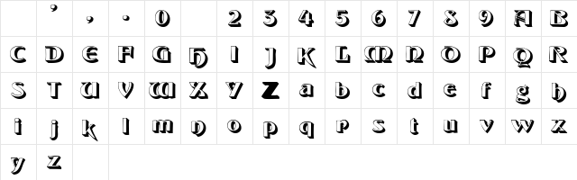 ObeliskSSK Regular Character Map ObeliskSSK Regular Character Map