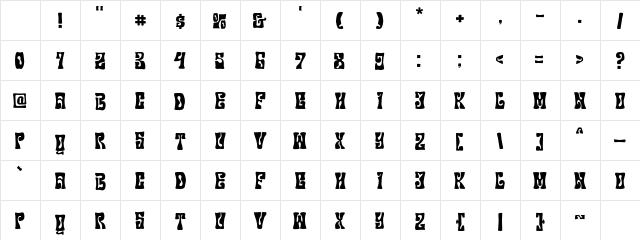 Rogena Display Regular Character Map Rogena Display Regular Character Map