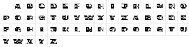 Bebika Regular Character Map