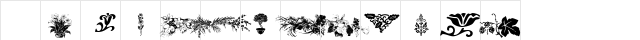 101! Floral Designs 5 Regular Character Map