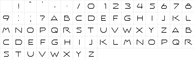 Balsam Regular Character Map