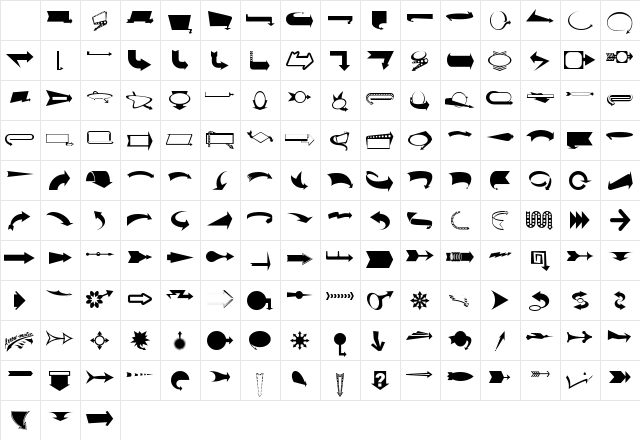 ArrowMatic A Character Map