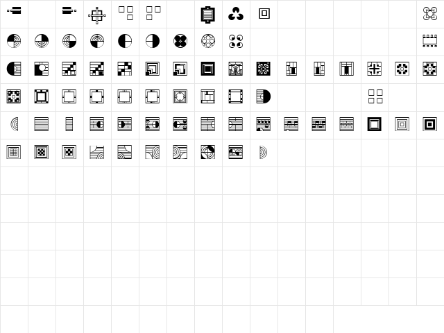 P22 FLLW Exhibition Extras Extras Character Map