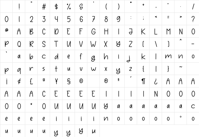 Shiplap Regular Character Map Shiplap Regular Character Map