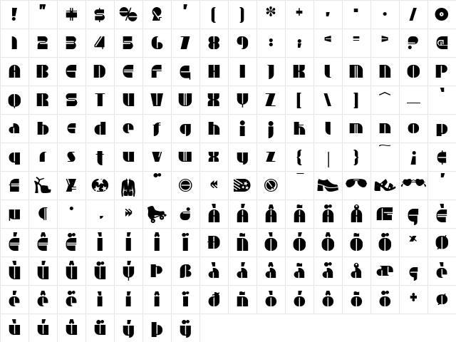 Toisy Greek Regular Character Map Toisy Greek Regular Character Map