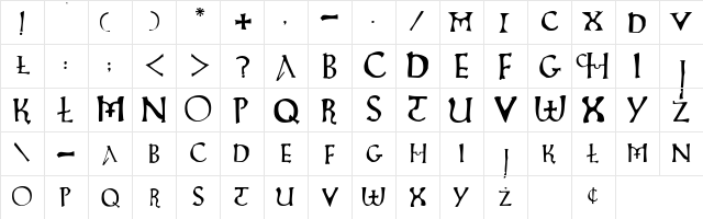 Oblok Regular Character Map Oblok Regular Character Map