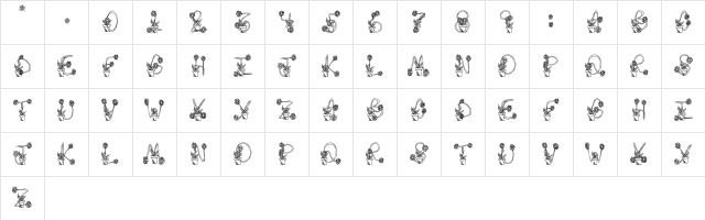 FlowerSketches Regular Character Map