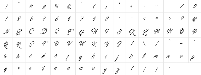 Proactive DEMO Regular Character Map Proactive DEMO Regular Character Map