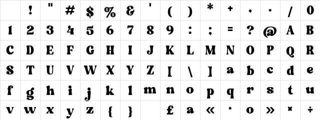 Matolha Regular Character Map Matolha Regular Character Map