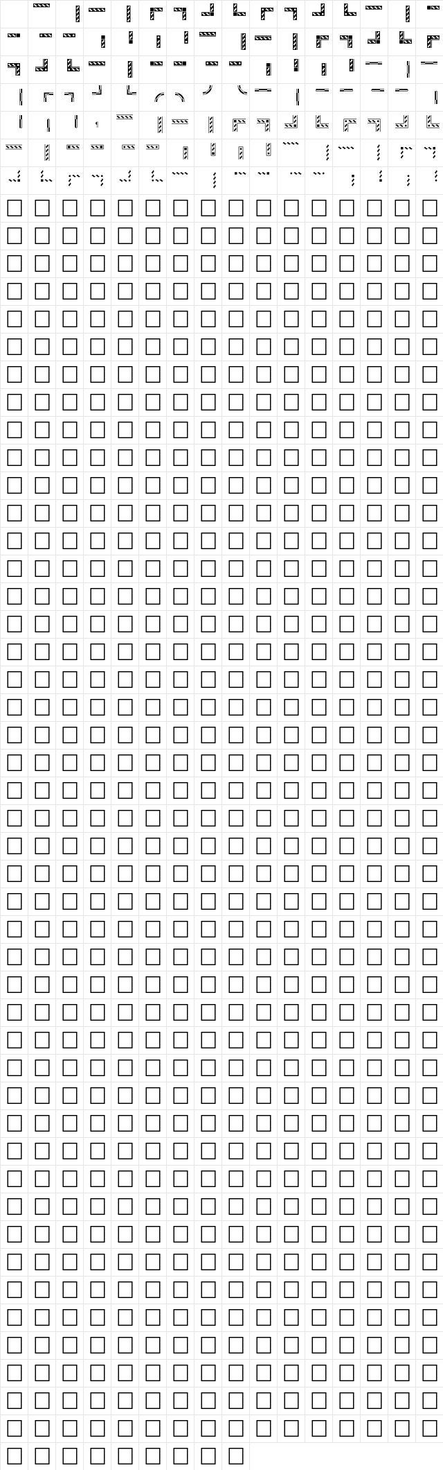 ByDesign Borders1 Regular Character Map ByDesign Borders1 Regular Character Map