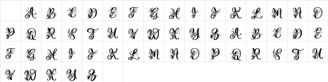 Gesya Monogram Regular Character Map Gesya Monogram Regular Character Map