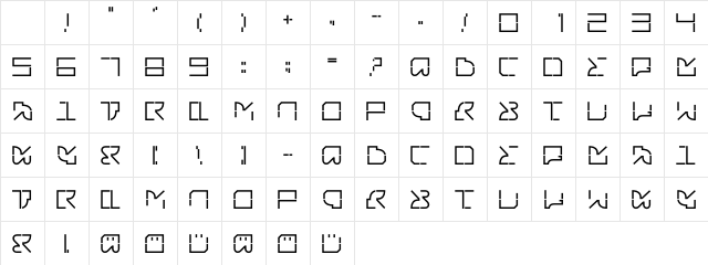 typecube Regular Character Map