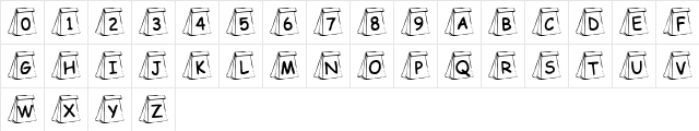 Summer's Lunch Bags Regular Character Map