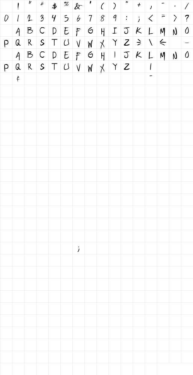 geekriot Regular Character Map