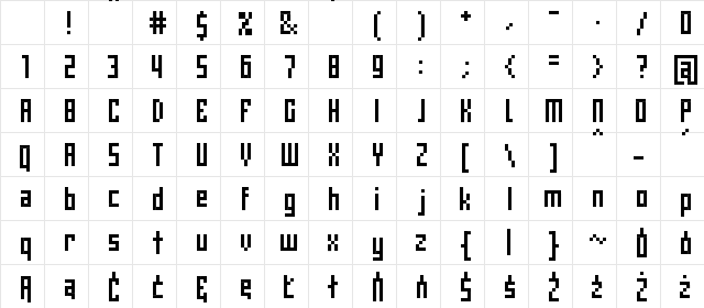 MiniTot Regular Character Map MiniTot Regular Character Map