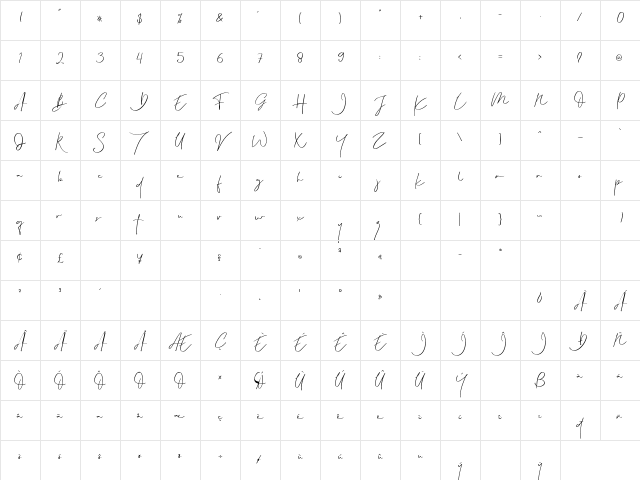 Instalove Diary Regular Character Map Instalove Diary Regular Character Map
